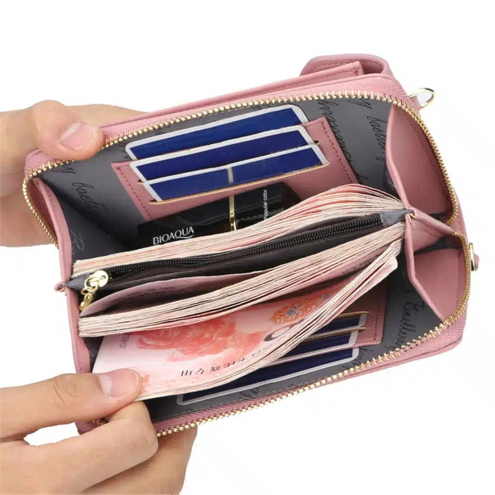 Mini pochette portefeuille de voyage pour femme