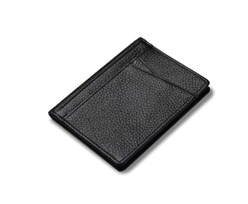 Portefeuille noir en forme de porte-cartes