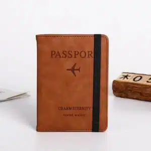 Étui Passeport Marron Vintage Rfid