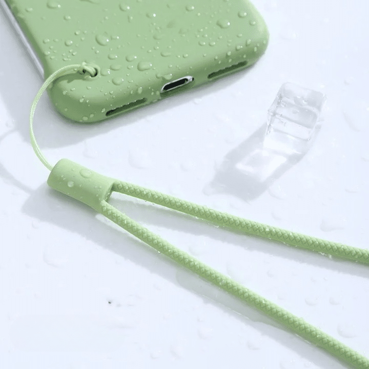 Bandoulière Téléphone Verte en Silicone